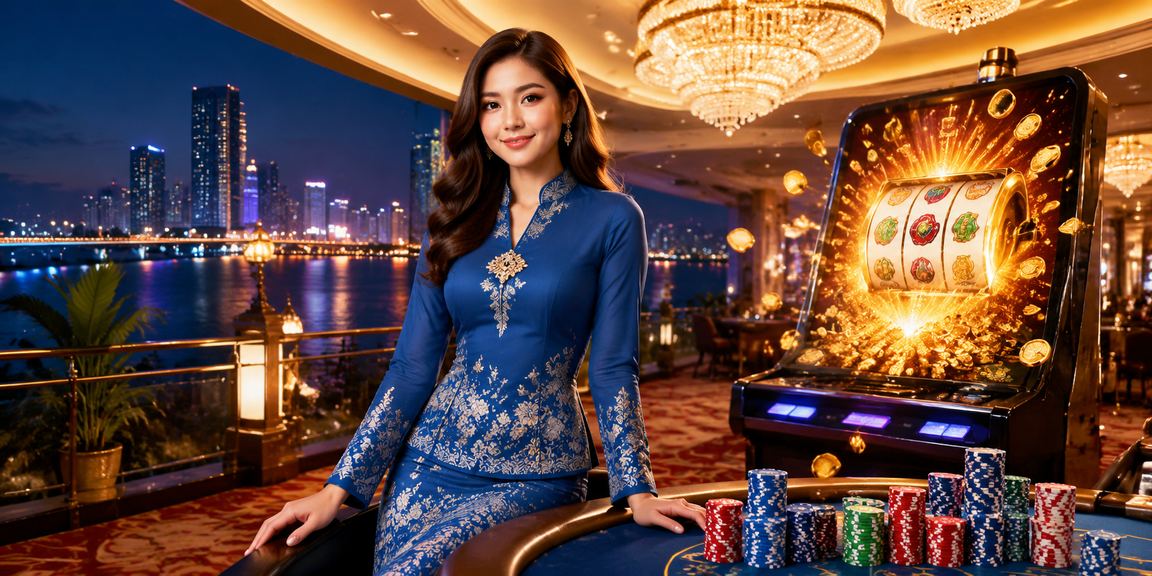 Pengguna Johor memainkan permainan slot acr30 dengan pakaian tradisional baju kurung